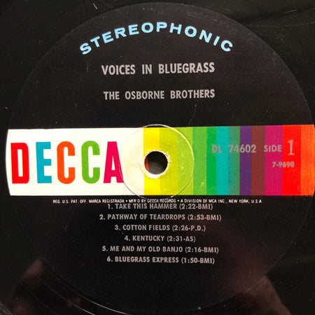 The Osborne Brothers : Voices In Bluegrass (LP, Album)