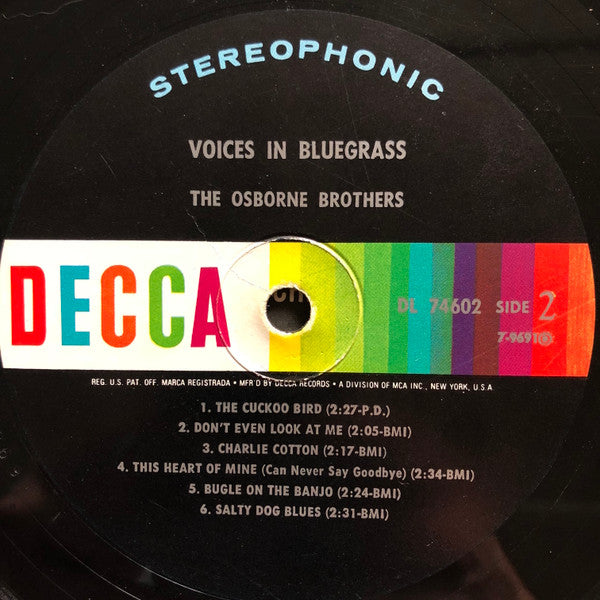 The Osborne Brothers : Voices In Bluegrass (LP, Album)