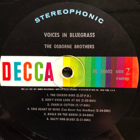 The Osborne Brothers : Voices In Bluegrass (LP, Album)
