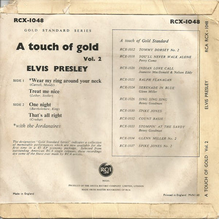 Elvis Presley : A Touch Of Gold Vol. 2 (7", EP)