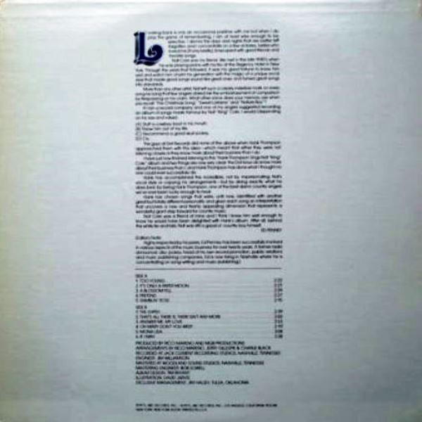 Hank Thompson : Sings The Hits Of Nat "King" Cole (LP, Album)
