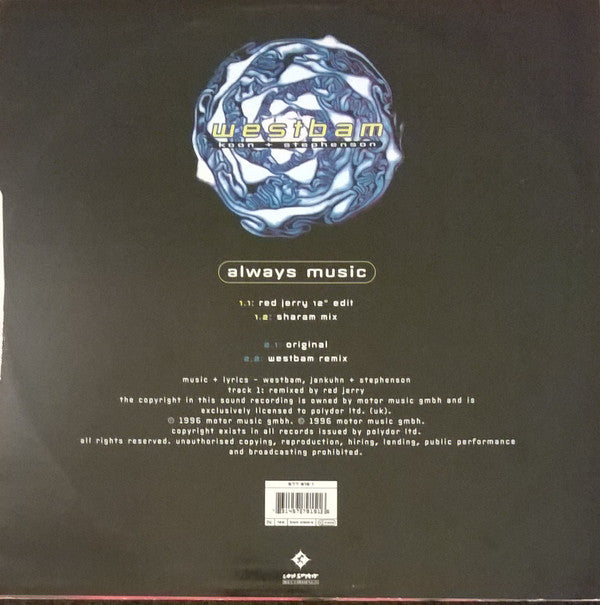 Westbam, Koon + Stephenson* : Always Music (12")