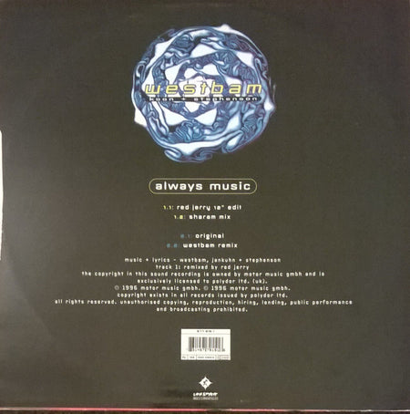Westbam, Koon + Stephenson* : Always Music (12")