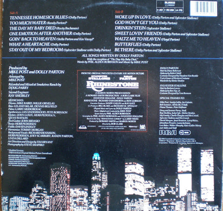Various : Rhinestone (Original Soundtrack Recording From The Twentieth Century Fox Motion Picture) (LP, Album)