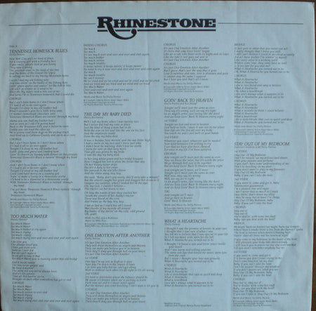 Various : Rhinestone (Original Soundtrack Recording From The Twentieth Century Fox Motion Picture) (LP, Album)