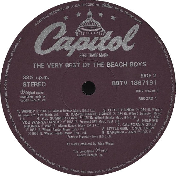 The Beach Boys : The Very Best Of The Beach Boys Volume 1 (LP, Comp)