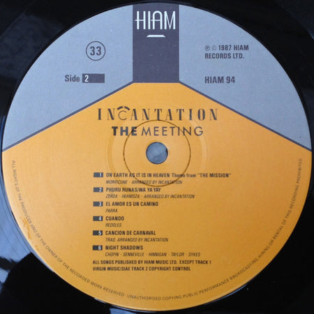 Incantation (2) : The Meeting (LP, Album, Sta)