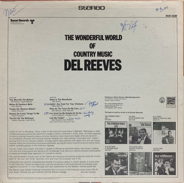 Del Reeves : The Wonderful World Of Country Music (LP, Comp)