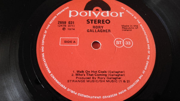 Rory Gallagher : Irish Tour '74 (2xLP, Album)