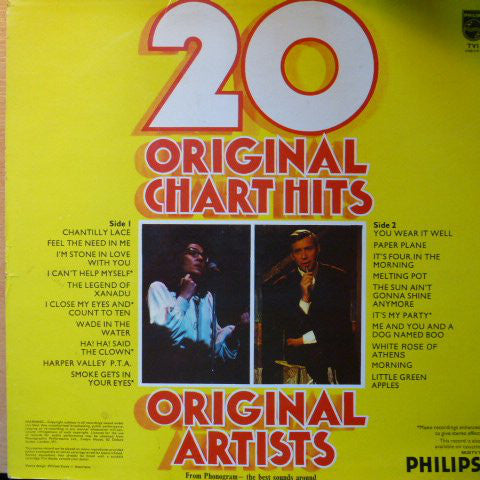 Various : 20 Original Chart Hits  (LP, Comp, Mad)