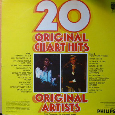 Various : 20 Original Chart Hits  (LP, Comp, Mad)