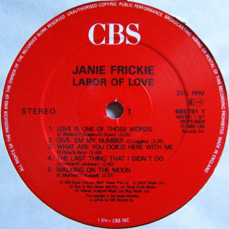 Janie Fricke : Labor Of Love (LP, Album)