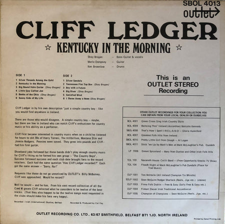 Cliff Ledger : Kentucky In The Morning (LP)