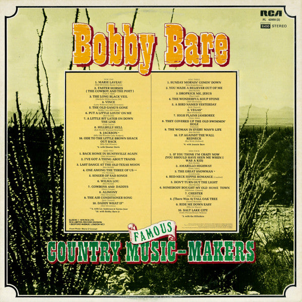 Bobby Bare : Famous Country Music-Makers (2xLP, Comp)