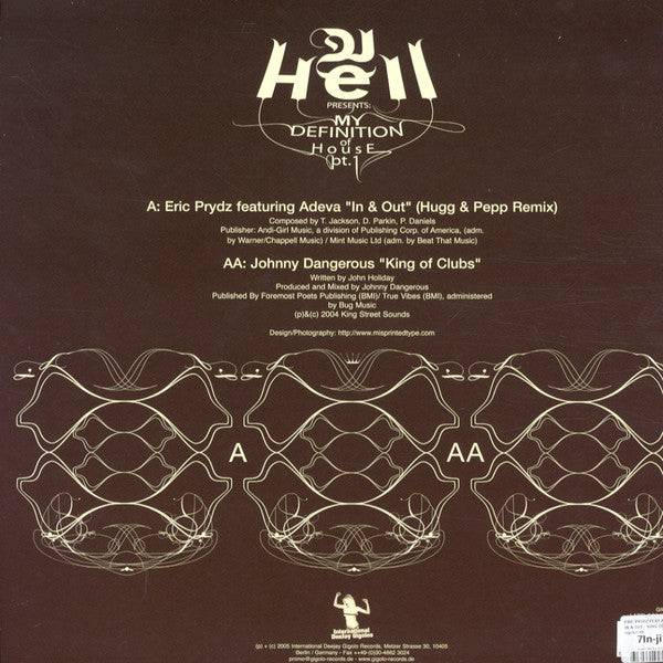 DJ Hell* : My Definition Of House Pt. 1 (12")