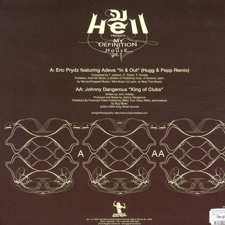 DJ Hell* : My Definition Of House Pt. 1 (12")