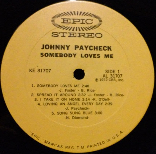 Johnny Paycheck : Somebody Loves Me (LP, Album, Ter)