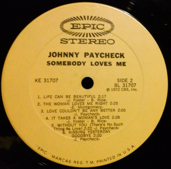 Johnny Paycheck : Somebody Loves Me (LP, Album, Ter)
