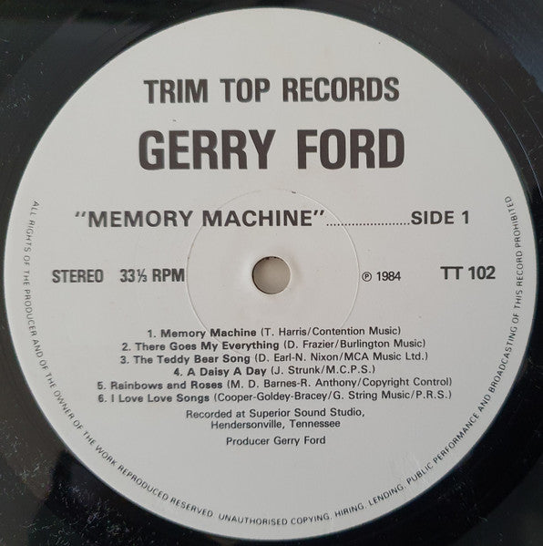 Gerry Ford : Memory Machine (LP, Album)