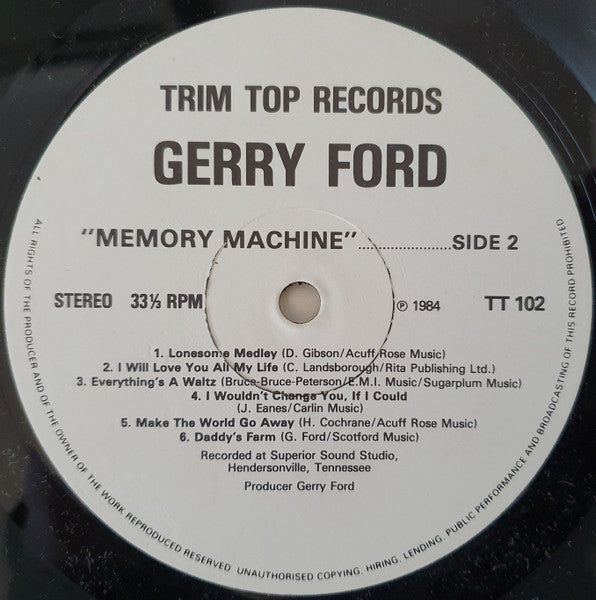 Gerry Ford : Memory Machine (LP, Album)