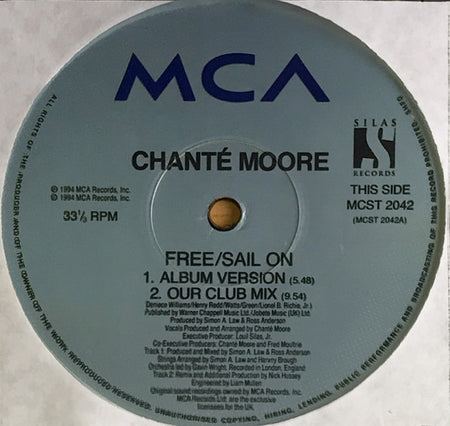 Chanté Moore : Free / Sail On (12")