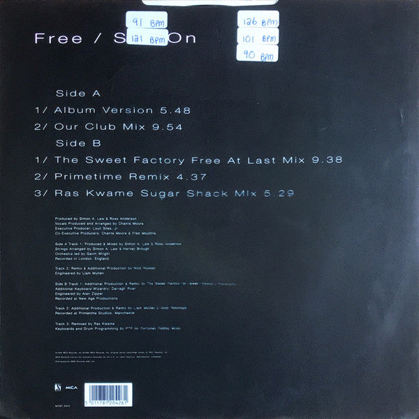 Chanté Moore : Free / Sail On (12")