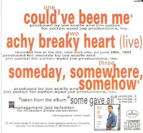 Billy Ray Cyrus : Could've Been Me (CD, Single)