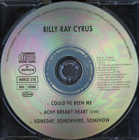 Billy Ray Cyrus : Could've Been Me (CD, Single)