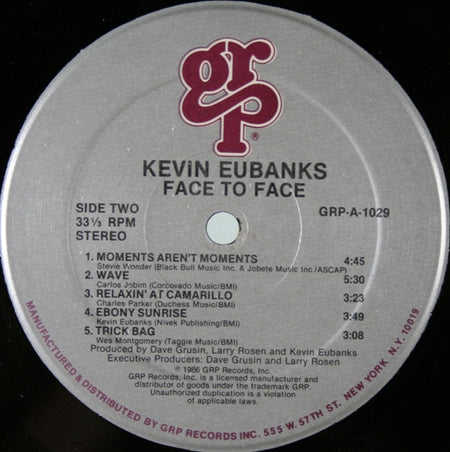 Kevin Eubanks : Face To Face (LP, Album, All)