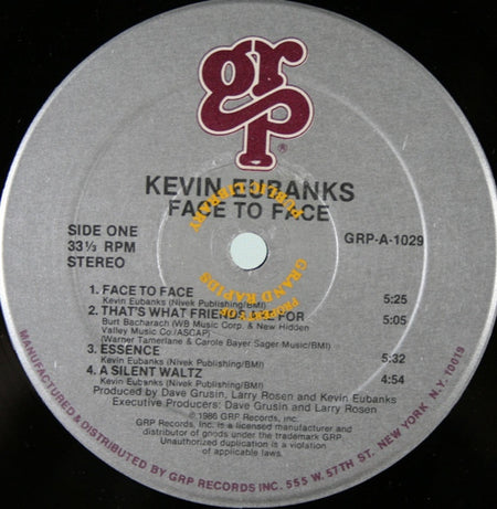Kevin Eubanks : Face To Face (LP, Album, All)