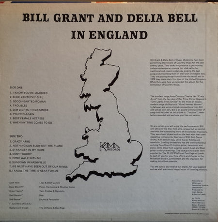 Bill Grant (2) And Delia Bell : In England (LP, Album)