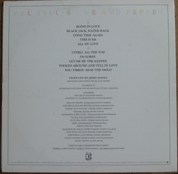 Mel Tillis : Me And Pepper (LP, Album, Spe)