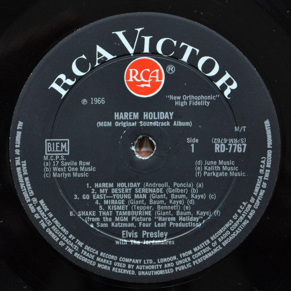 Elvis Presley : Harem Holiday (LP, Album, Mono)