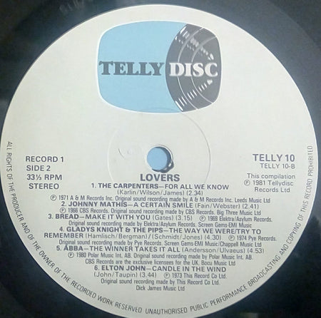 Various : Lovers (2xLP, Comp)