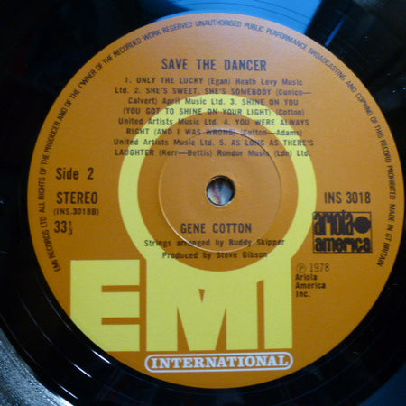 Gene Cotton : Save The Dancer (LP, Album)