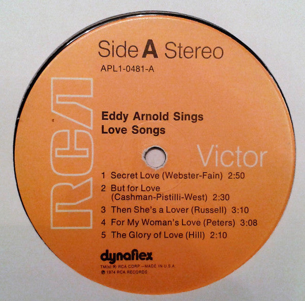 Eddy Arnold : Eddy Arnold Sings Love Songs (LP, Album, Comp, Ind)