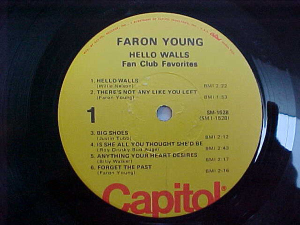Faron Young : Hello Walls Fan Club Favorites (LP, RE)