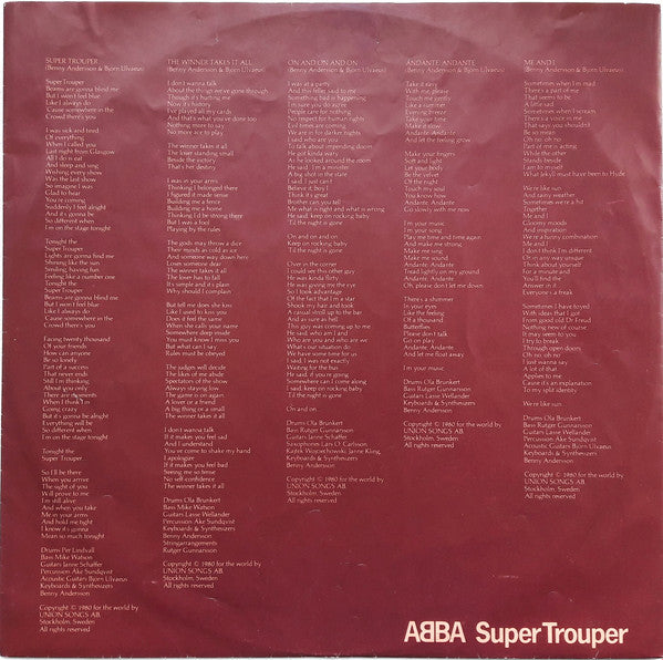ABBA : Super Trouper (LP, Album, Dut)