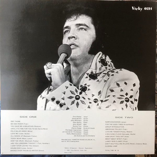 Elvis Presley : Live In Virginia (LP, Unofficial)