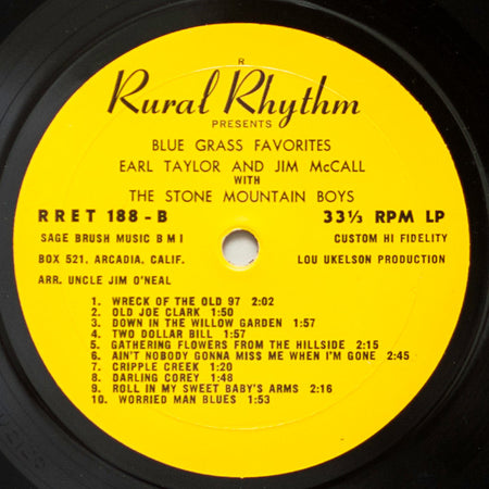 Earl Taylor & Jim McCall With  The Stoney Mountain Boys : Blue Grass Favorites (LP, Album)