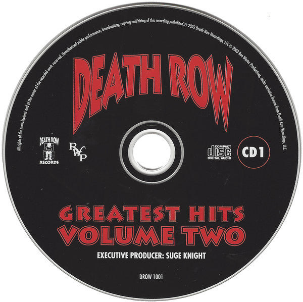 Various : Death Row - Greatest Hits Volume Two (2xCD, Comp)