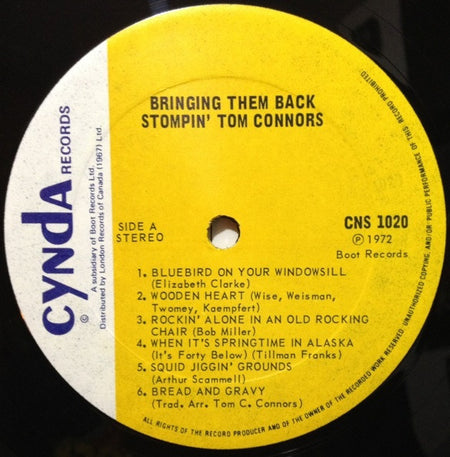Stompin' Tom Connors : Bringing Them Back (LP, Comp)