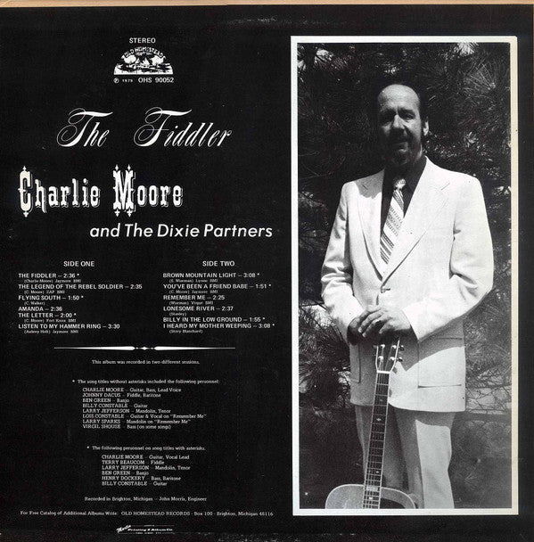 Charlie Moore And The Dixie Partners : The Fiddler (LP, Album)
