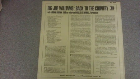 Big Joe Williams With Jimmy Brown (5) And Willie Lee Harris : Back To The Country (LP, Album)