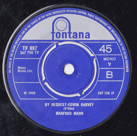Manfred Mann : Mighty Quinn (7", Single, Mono, 4 p)