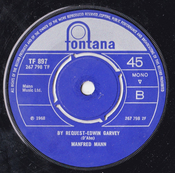 Manfred Mann : Mighty Quinn (7", Single, Mono, 4 p)