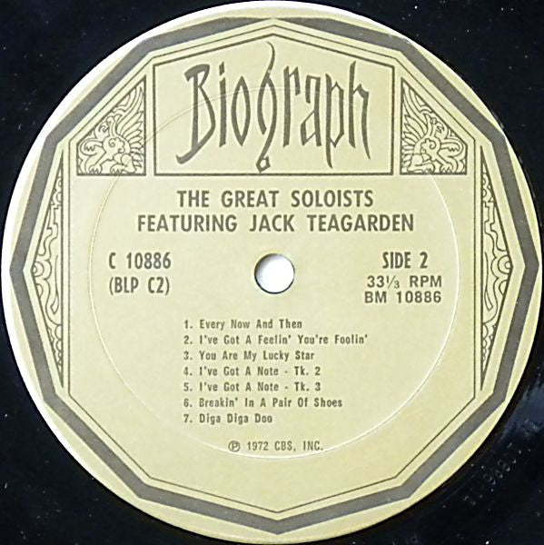 Jack Teagarden : The Great Soloists 1929 - 36 Featuring Jack Teagarden  (LP, Comp)