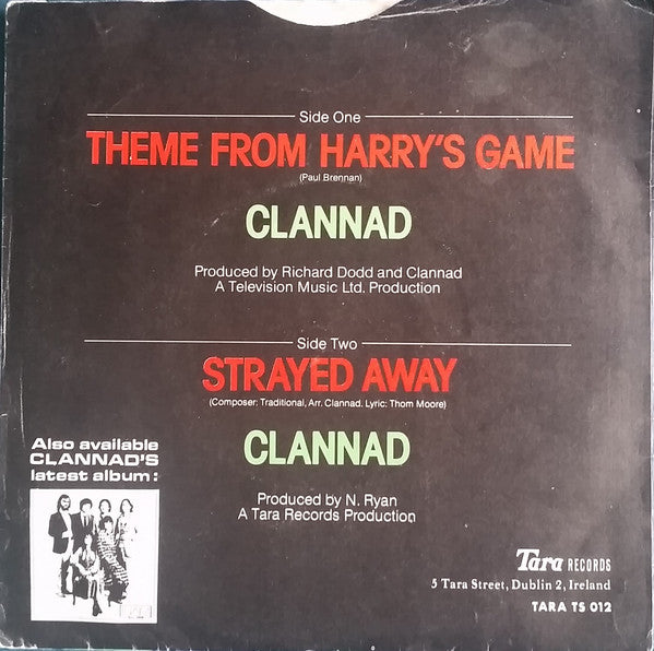 Clannad : Theme From Harry's Game (7", Single)