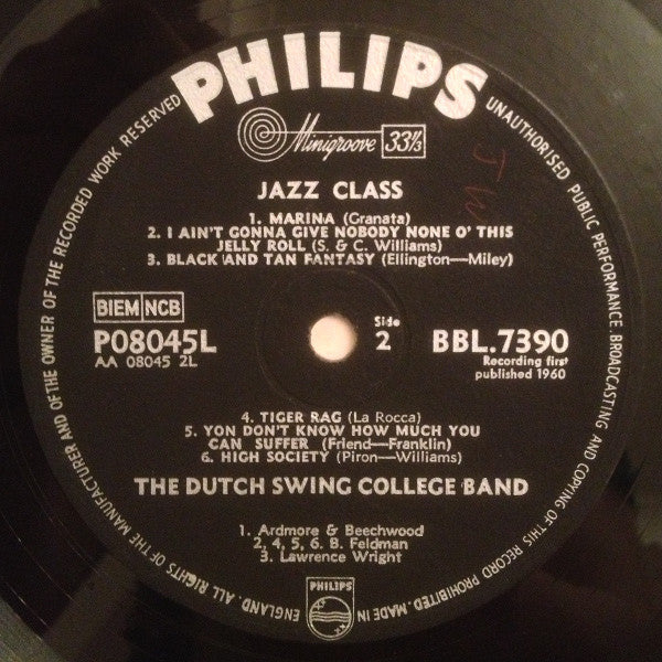 The Dutch Swing College Band : Jazz Class (LP, Mono)