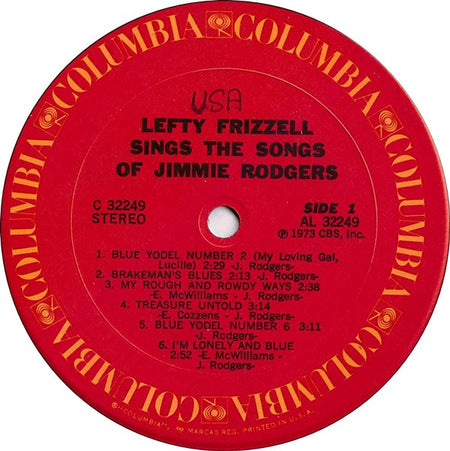 Lefty Frizzell : Lefty Frizzell Sings The Songs Of Jimmie Rodgers (LP, RE, Ter)